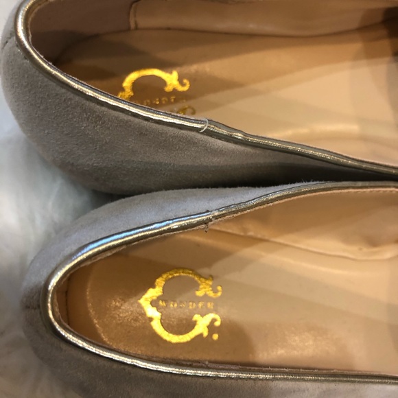 C. Wonder Celeste Bee Happy Cream Suede Flats 7.5W - Picture 4 of 7